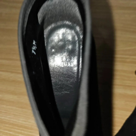 Stuart Weitzman Bootie Suede Womens Boot Black Stiletto Size Shoes Size 7.5 - Picture 9 of 12